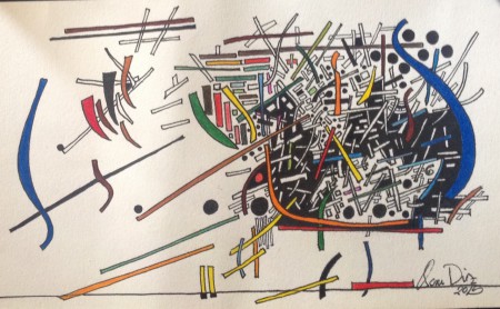 14✨ TÍTULO : "URBANISMO2", TÉCNICA : LÁPIZ DE CRAYÓN, GRASA Y ACUARELA. TINTA CHINA. FIJADOR. ( 15 x 24,1cms.).   100€